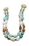 Lizzie Fortunato Ariel Necklace In Riviera In Blue