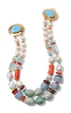 Lizzie Fortunato Ariel Beaded Double Strand Necklace In Multi
