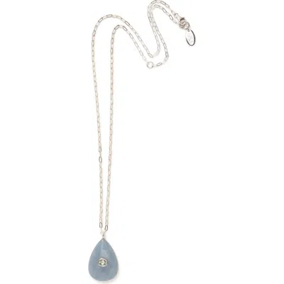 Lizzie Fortunato Avalon Pendant Necklace In Angelite