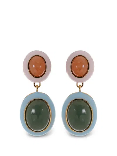 Lizzie Fortunato Aventurine Papaya Earrings In Multi