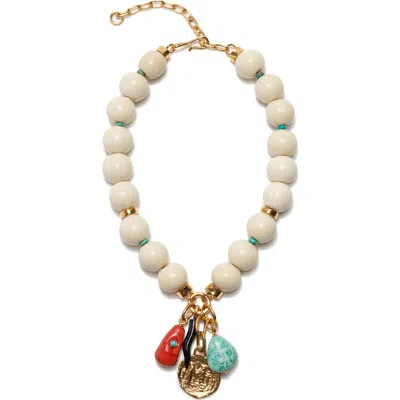 Lizzie Fortunato Blanca Bead & Charm Necklace In Multi