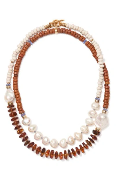 Lizzie Fortunato Cabana Necklace In Brown