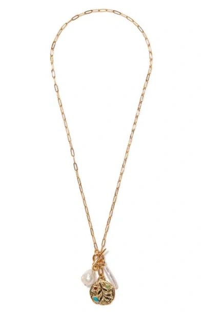 Lizzie Fortunato Campo Charm Necklace In Gold