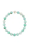 Lizzie Fortunato Chrysoprase; Ruby & 14k Gold Necklace In Green