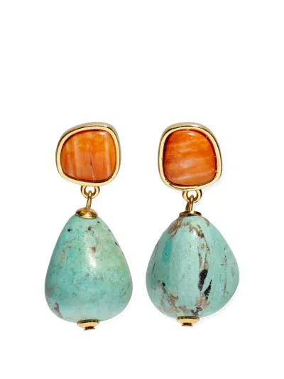 Lizzie Fortunato Citrus Splash Drop Earrings In Blue
