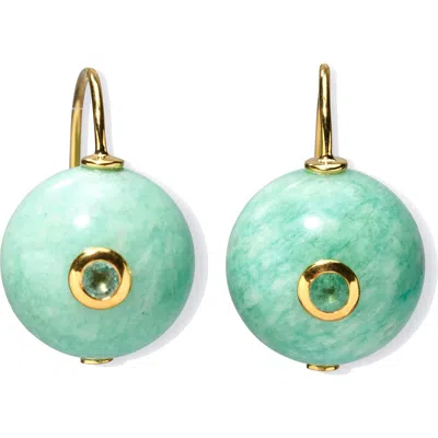 Lizzie Fortunato Comet Amazonite Drop Earrings In Green