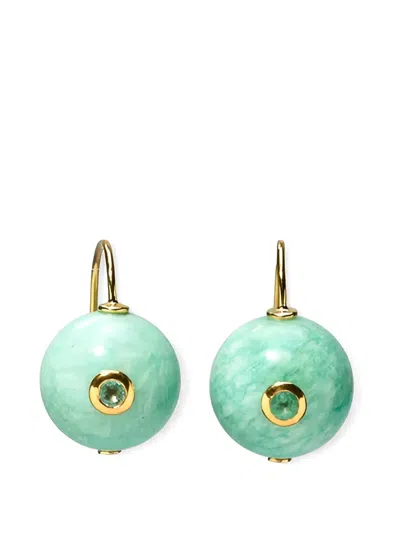 Lizzie Fortunato Comet Amazonite Earrings In Green