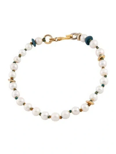 Pre-owned Lizzie Fortunato Cultured Pearl Bead Strand Collar Necklace, 16" In Multicolor