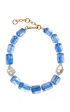Lizzie Fortunato Delphine Collar Necklace In Blue