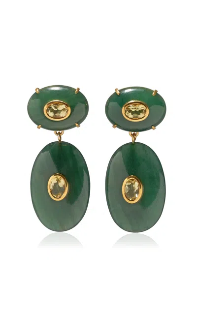 Lizzie Fortunato Dorothy Earrings In Green Jade