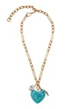 Lizzie Fortunato Floria Heart Necklace In Metallic