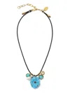 Lizzie Fortunato Flower-motif Multi-stone Embellishment Necklace In Multi