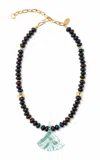 Lizzie Fortunato Gingko Leaf Necklace In Multi