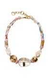 Lizzie Fortunato Glass Beach Necklace In Majorca In Gold