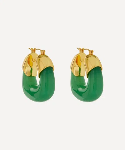 Lizzie Fortunato Gold-plated Brass Organic Hoop Earrings