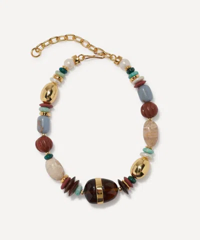 Lizzie Fortunato Gold-plated Kona Collar Necklace In Multi