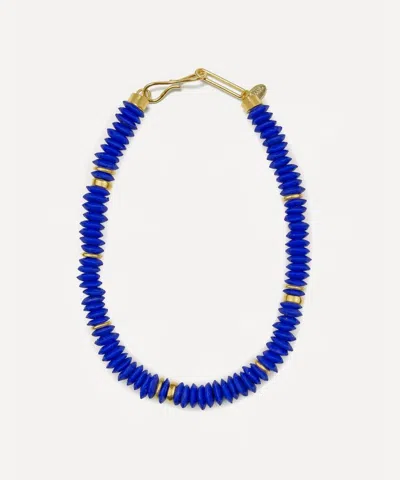 Lizzie Fortunato Gold-plated Laguna Bead Necklace In Blue