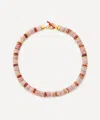 LIZZIE FORTUNATO LIZZIE FORTUNATO GOLD-PLATED ROSADO COLLAR BEAD NECKLACE