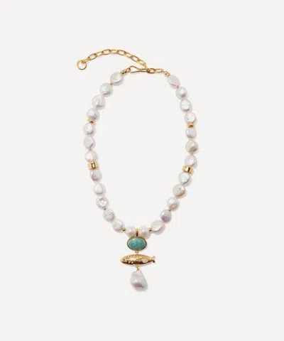 Lizzie Fortunato Gold-plated Sardina Pearl Necklace