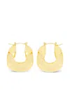 Lizzie Fortunato Hammered Hoops Earrings In Gold
