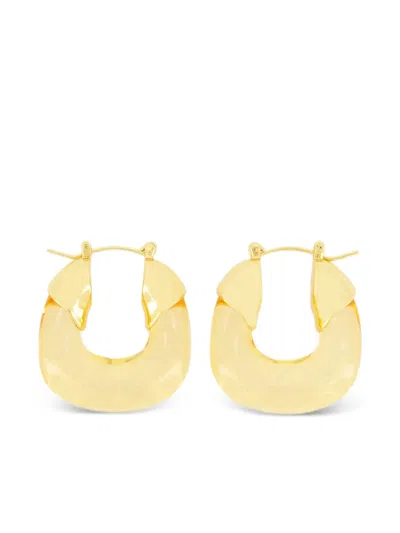 Lizzie Fortunato Hammered Hoops Earrings In Gold