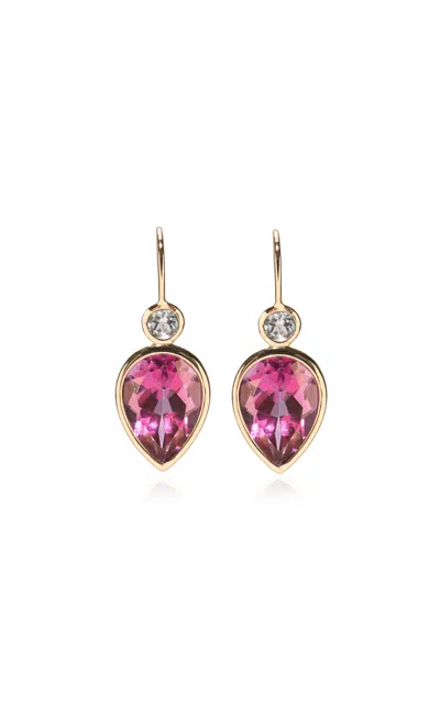 Lizzie Fortunato Hera Earrings In Pink Topaz
