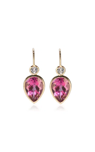 Lizzie Fortunato Hera Pink Topaz Drop Earrings