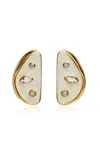 Lizzie Fortunato Isola Stud Earrings In Sea Salt In White