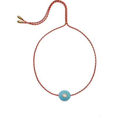 Lizzie Fortunato Kai Pendant Cord Necklace In Orange