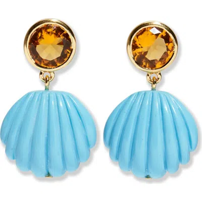 Lizzie Fortunato Kai Shell Drop Earrings In Neutral