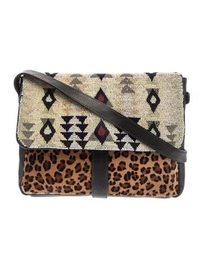 Pre-owned Lizzie Fortunato Leather Shoulder Bag In Black