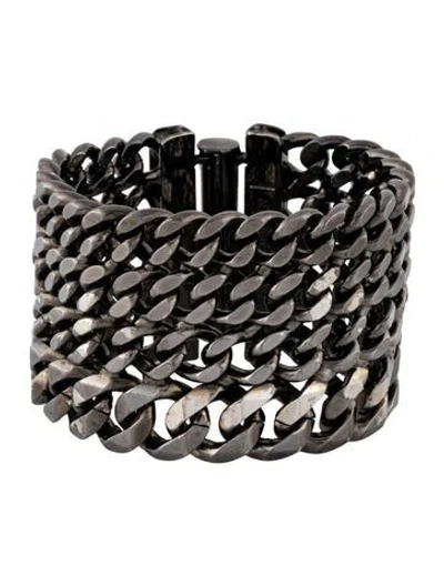 Pre-owned Lizzie Fortunato Link Multistrand Bracelet, 6.5" In Multicolor