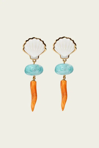 Lizzie Fortunato Luna Drop Earrings In Multi
