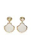 Lizzie Fortunato Luna Shell Earrings In Gold