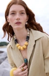 Lizzie Fortunato Manami Pendant Necklace In Turquoise
