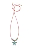 Lizzie Fortunato Mare Cord Necklace In Blue