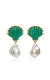 Lizzie Fortunato Marina Drop Earrings In Gold