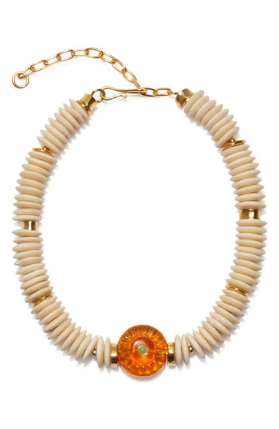 Lizzie Fortunato Marisol Pendant Bead Necklace In Blue