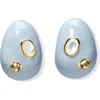 Lizzie Fortunato Mini Arp Drop Earrings In Blue