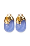 Lizzie Fortunato Mini Organic Hoop Earrings In Blue