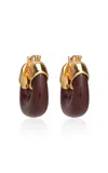 Lizzie Fortunato Mini Organic Hoop Earrings In Brown