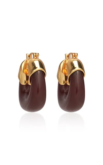 Lizzie Fortunato Mini Organic Hoop Earrings In Brown