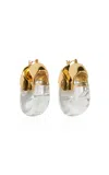 Lizzie Fortunato Mini Organic Hoop Earrings In Gold
