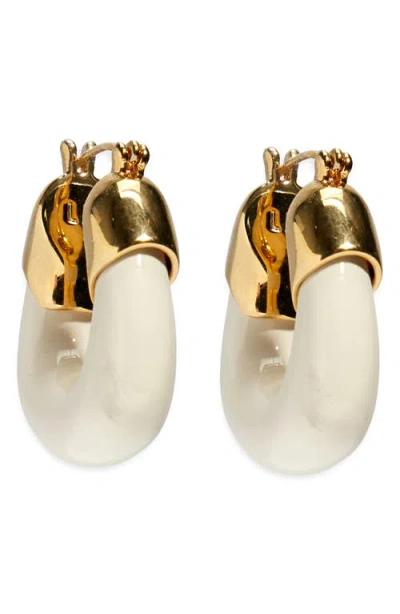 Lizzie Fortunato Mini Organic Hoop Earrings In Gold