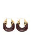 Lizzie Fortunato Mini Organic Hoops Earrings In Brown