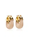 Lizzie Fortunato Mini Resin Hoop Earrings In Pink
