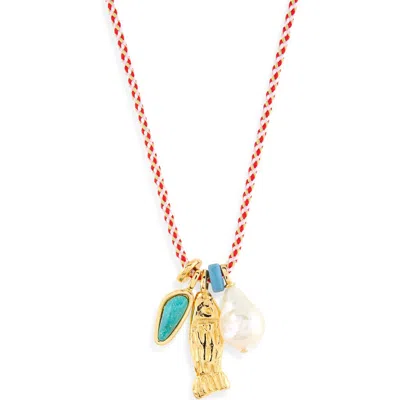 Lizzie Fortunato Minnow Charm Necklace In Multi