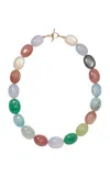Lizzie Fortunato Mixed Gemstone & 14k Gold Necklace In Multi