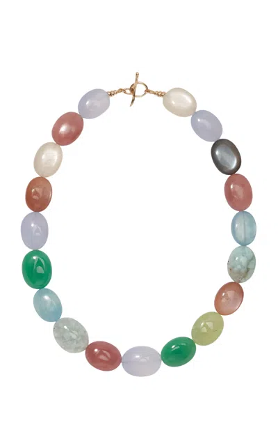 Lizzie Fortunato Mixed Gemstone & 14k Gold Necklace In Multi