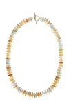 Lizzie Fortunato Mixed Semiprecious Stone; Aquamarine And 14k Gold Necklace In Multi